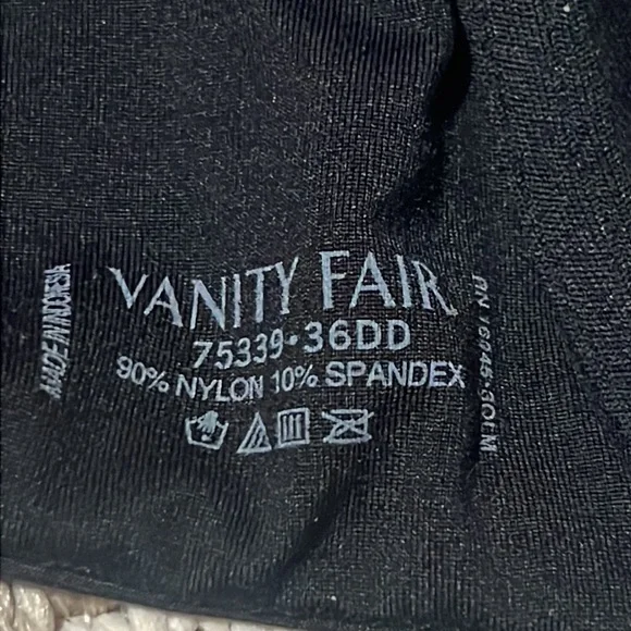 Vanity Fair Black 36DD (36E) style number 75339 front  closure bra set o… - Picture 8 of 12